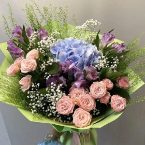 Букет ЦАРИЦА с гортензией в Ревде 1046-1